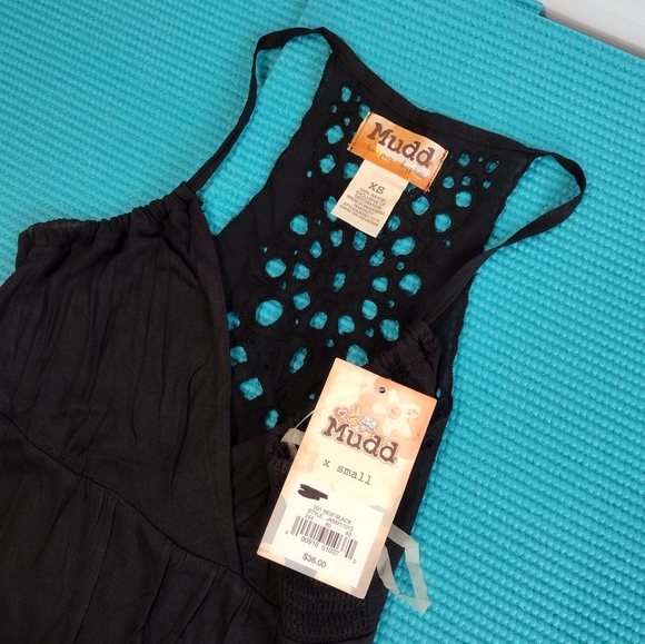 NWT Mudd Women's Halter Racer Back A-line Dress Black XS - Picture 6 of 11